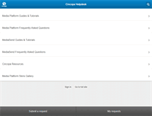 Tablet Screenshot of help.cincopa.com